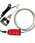 Displacement Sensor With 4 Mm Range And 0 To 10 V Output For Eddy Current Coating Thickness Testing, Stainless Steel Probe shown