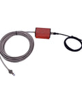 ML33 A V1 3 50mm Eddy Current Displacement Sensor Transducer With RS485 Output, showing stainless steel coiled cable and sensor head.