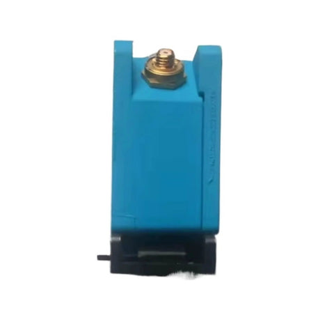 Front view of blue Eddy Current Displacement Sensor Model 330980-71-05 for precise non-contact position readings in industrial gear.