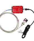 ML33 Split Type Eddy Current Displacement Sensor Probe with stainless steel body and cables, for industrial precision.
