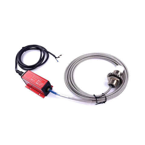 Eddy Current Displacement Sensor ML33 A V2 25mm Non Contact Digital Sensor with stainless steel coil, ideal for precise measurements.