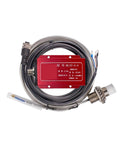 Next Gen Eddy Current Displacement Sensor ML33 A 12.5 stroke, stainless steel body, cables, durable for industrial measurements.