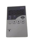 Front view of EXV10 Noncontact Eddy Current Displacement Sensor with display panel and controls, ideal for industrial distance measurement.