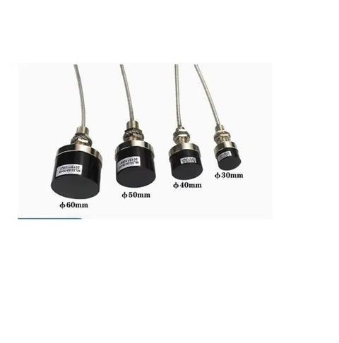 Four ML33 Eddy Current Displacement Sensors with various diameters, featuring no touch voltage type and durable stainless steel body.