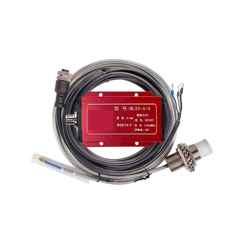 Eddy Current Displacement Sensor ML33 A A 50mm Non Contact High Precision Stainless Steel Sensor with cables in coiled layout