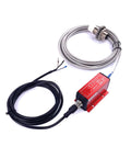 No Touch Eddy Current Displacement Sensor With Inductive Measurement For Shaft Vibration Range Detection, red unit with cables