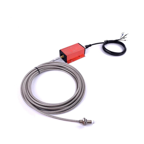 No Touch Eddy Current Displacement Sensor with Inductive Measurement for Shaft Vibration Range Detection, stainless steel.