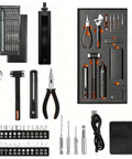 56-Piece Home Repair Tool Kit With Precision Screwdriver Set And General Household Tools For DIY Projects, Office And College Repairs