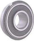 488507 MRC Felt Seal Replacement Bearing with Wide Inner Ring 1.378 Inch ID 2.835 Inch OD Radial Ball Bearing Double Sealed Front View