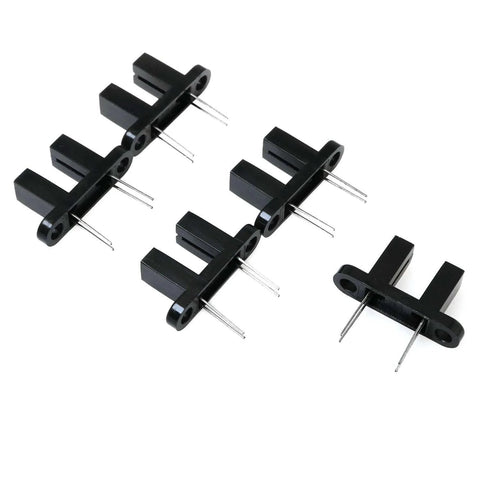 Five Pack HY860F Optical Sensor Switch Infrared Photoelectric Sensor 940 Nm 5.9mm Slot 4 Pins Auto Operation Black Plastic And Metal Housing