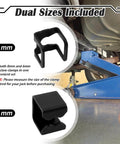 4-Piece Floor Jack Clamp Set with 8mm and 6mm Ring Claw Clamps for car jack, dual sizes for stable grip, shown with blue floor jack