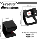 4-Piece Floor Jack Clamp Set With Ring Claw Clamps, Heavy-Duty 8mm And 6mm Replacement Parts, Durable Car Accessory Dimensions