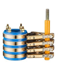 Four Way Collector Ring Assembly Set With Conductive Slip Ring, Copper Carbon Brush Bracket And Return Ring, Copper Ring, size 35x70x70mm