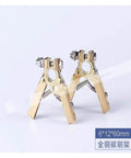 Copper carbon brush brackets for Four Way Collector Ring Assembly Set, compatible with 6x12x60mm, featuring conductive slip ring components.