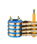 Four Way Collector Ring Assembly Slip Ring Kit with Copper Carbon Brush Bracket and Return Ring Copper Ring 40x78x90 mm