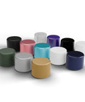 Various colored rotary knob upgrades for GMMK keyboards, featuring a liquid gold metal finish, tool-free, easy snap-on installation.