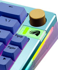 Rotary Knob Upgrade For GMMK Keyboards In Liquid Gold Metal Finish With Tool Free Installation Easy Snap On Replacement Premium Aluminum Dial Knob Delivers Smooth Grip And Sleek Look To Level Up Your Keyboard Aesthetic And Feel