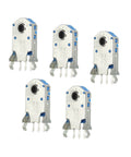 High-Precision Mouse Wheel Encoder Kit 12.6mm for DIY and custom mice, 5-pack, ABS and metal, top view of encoders