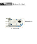 High-Precision Mouse Wheel Encoder Kit 12.6mm For DIY And Custom Mice, 5 Pack, measuring 19.8mm long and 9.6mm wide, pin distance 2.5mm