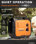 2300W Gasoline Inverter Generator With Pure Sine Wave Output displayed outdoors emphasizing quiet operation and long-lasting power