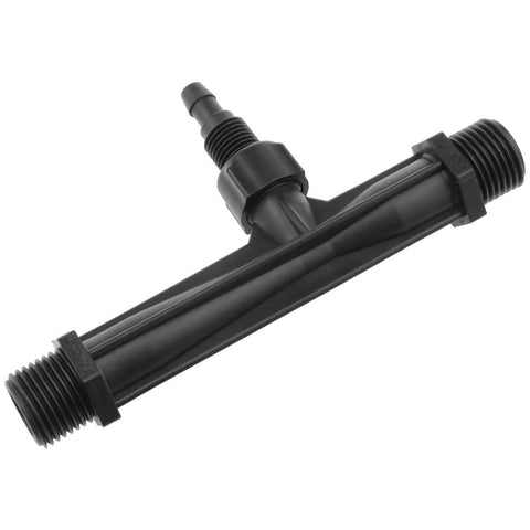Half Inch Venturi Injector For Irrigation Systems And Fertilizer Mixing, Tough Polypropylene Construction, Chemical Resistant