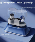 Big transparent dust cup design for All-In-One Powerful Handheld Mattress Vacuum With Deep Vibration, UV-C Light, LED Display, And HEPA Filter