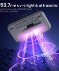 All-In-One Powerful Handheld Mattress Vacuum with deep vibration, UV-C light beam cleaning dust and allergens on fabric