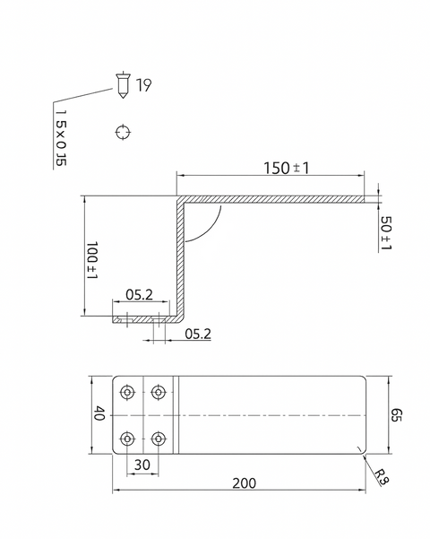 Heavy-Duty Hands-Free Door Opener - 5mm Steel, Arm & Foot Operated