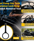 Pro Grade Fuel Pump Lock Ring Tool And Fuel Filter Wrench Replaces HD 48646 for Harley Touring and FL Series 2008 and up