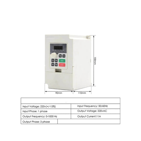 220V frequency drive for Beefy 2.2kW ER20 Air Cooled Spindle Kit With Four Ceramic Bearings CNC router integration