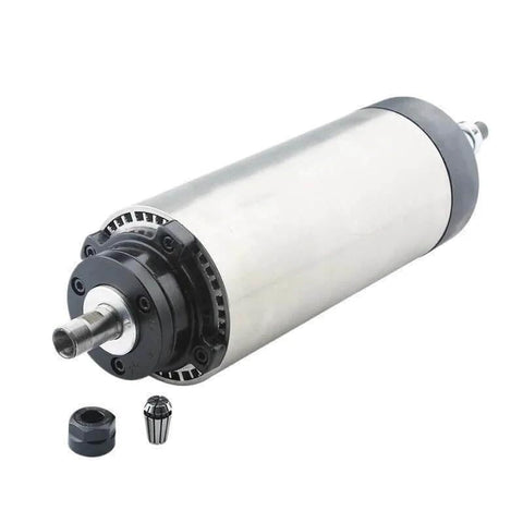 Heavy Duty 1.5KW ER11 Air Cooled CNC Spindle Motor 220V 380V 24000 RPM with four bearing design shown with accessories