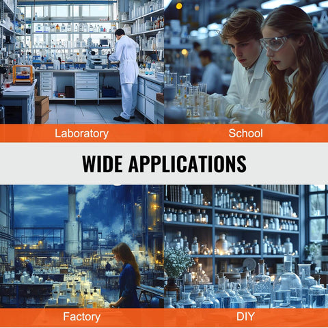 Beefy Lab Stand Support in various settings: laboratory, school, factory, DIY, showcasing its wide applications and versatility.