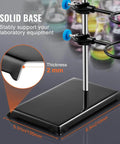 Beefy Lab Stand Support For Chemistry Lab, Heavy Duty Retort Stand With 23.6 Inch Rod And 8.3 By 5.7 Inch Cast Iron Base