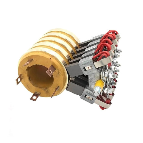 Five Way Thickened Collector Ring Conductive Slip Ring Assembly With Inner Diameters 40Mm, 50Mm, 55Mm, And 65Mm for heavy duty use