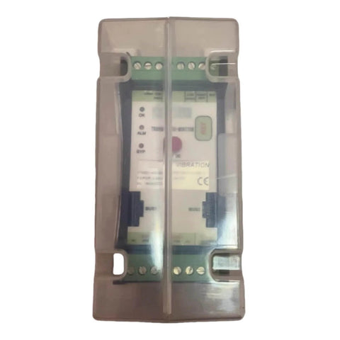 Eddy Current Displacement Sensor TM0182 A50 B00 C00 Heavy Duty Pro Grade High Precision Noncontact Position Sensor in protective casing.