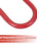 Close-up of red Oblong Master Link With Slip Hooks Hoist Ring showing high temperature quenching process for strength and durability.