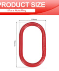 Red Oblong Master Link Hoist Ring, dimensions 184mm x 108mm, for Lifting and Rigging, Grade 80 Alloy Steel, 3 Ton Capacity