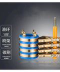 Beefy Four Way Collector Ring Assembly Slip Ring With Copper Carbon Brush Bracket Return Ring Set 35x70x70mm