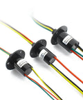 Pro Grade Heavy Duty Slip Ring Connector For Power And Signal Transmission 3 Wires 10A Capacity 22mm Diameter Gold Contacts
