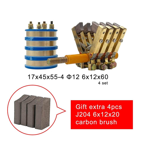 Two To Four Way Slip Ring Assembly With 20mm Or 25mm Shaft Diameter Rotary Connector And Carbon Brush Holder for Wiper Motors