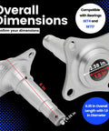 Heavy Duty Trailer Spindle 84 With EZ Lube Weld On Brake Flange For 3500 Lb Axle One Point Nine Inch Stub replacement dimensions