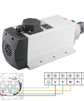 Heavy Duty Workhorse 6.0 kW 380V Air Cooled Woodworking Spindle Motor With ER32 Chuck 18000 RPM 4 Bearings for precise milling