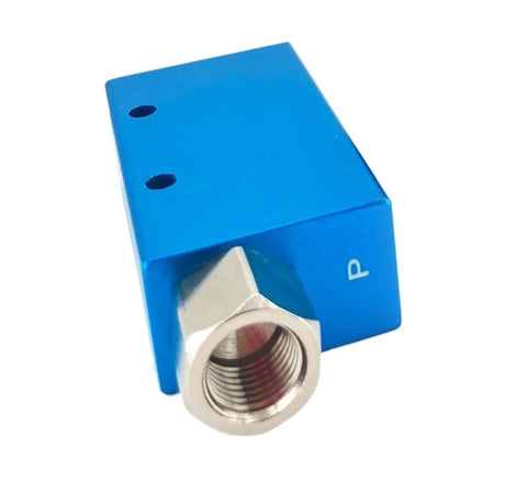 Blue Workhorse Vacuum Generator For Pneumatic Systems High Efficiency Air Ejector With Negative Control Valve Model 20HS close-up