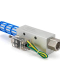Boss Level Vacuum Generator CV-10HS Negative Venturi Air Exhaust Ejector, metal component with wires and blue filter for 15HS-30HS systems.