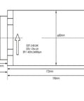 Technical diagram of Beefy 1.5kW ER11 Air Cooled CNC Spindle, 80mm Diameter, showing dimensions and key specifications.
