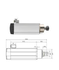 Beefy 3.5kW ER25 Spindle Kit With 4 Ceramic Bearings, Square Spindle, ER25 Collets, And A 4kW 220V Frequency Drive, 300Hz