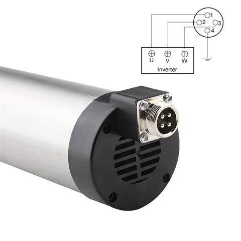 Air Cooled Milling Spindle 1.5KW 220V 24000 RPM ER16 80mm Shaft connector details