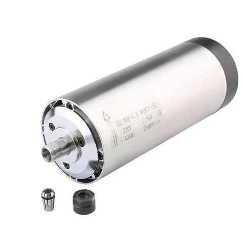 Air Cooled Milling Spindle 1.5KW 220V 24000 RPM ER16 80mm Shaft For Router Woodworking And Carving Durable High Precision With Four Bearings