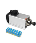 Beefy Air Cooled Spindle Motor 3KW ER20 With Ultra Low Runout 0.01mm Four Bearing High Precision Design Includes 4KW VFD CNC Kit