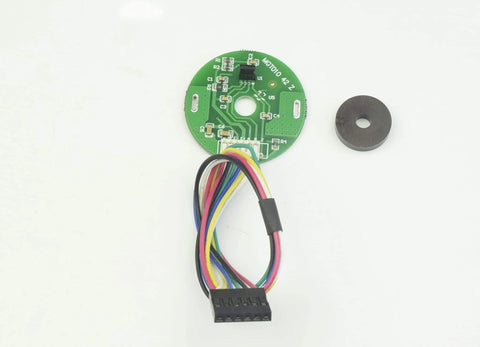 775 Size Permanent Magnet DC Motor With AB Phase Hall Encoder showing circuit board and connector for high precision positioning